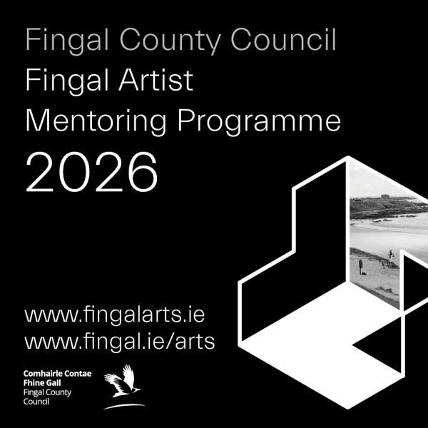 Artist Mentoring Programme for 2026/2027 black and white graphic