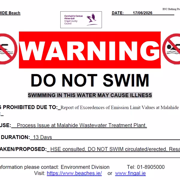 Malahide Beach Do Not Swim 17 June