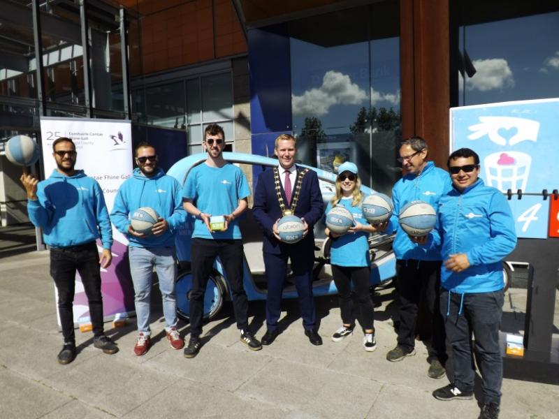 Gum Litter Awareness Taskforce members with Mayor of Fingal County Council Cllr Eoghan O’Brien