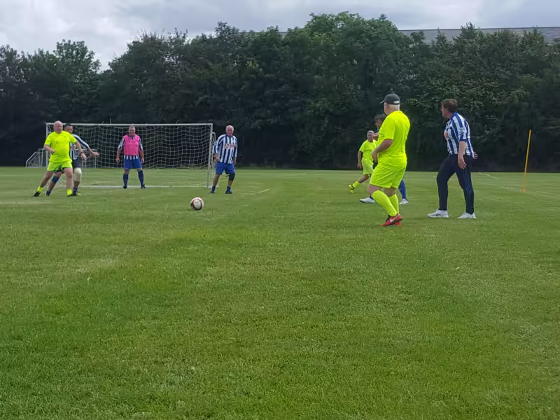 Participants in the first Tommy Fogarty Walking Football Cup