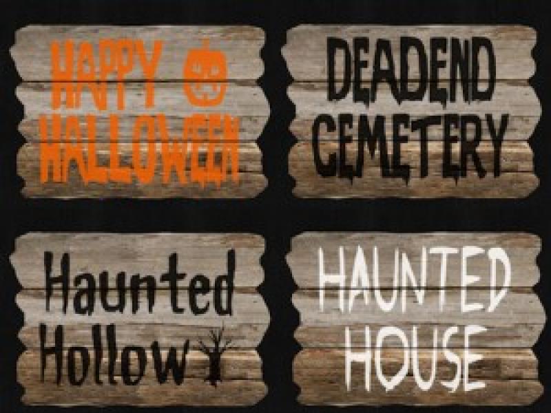 Halloween spooky sign workshop
