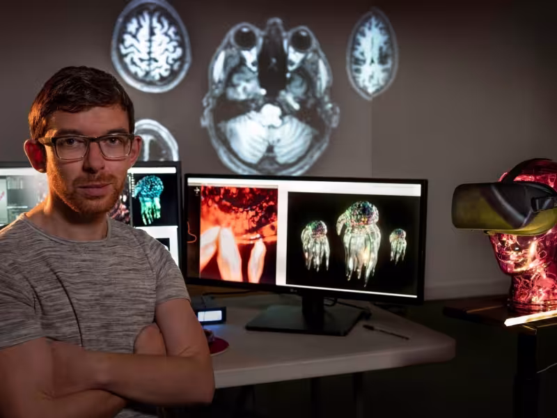 Silicon Synapse AlanJames Burns in his studio at fire station artists studio