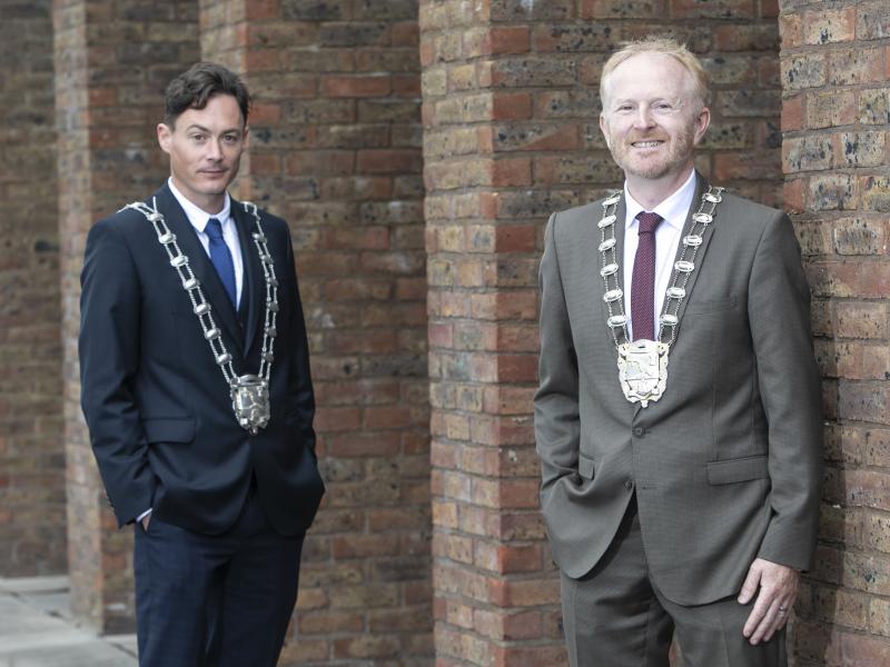 Mayor fo Fingal, Cllr David Healy (right) and Deputy Mayor, Cllr Robert O'Donoghue
