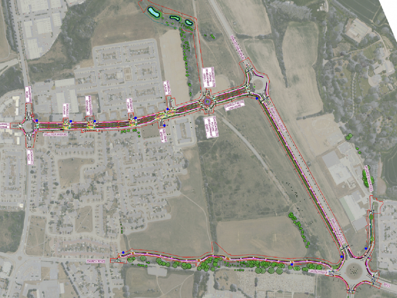 Church Fields Link Project Aerial overlay