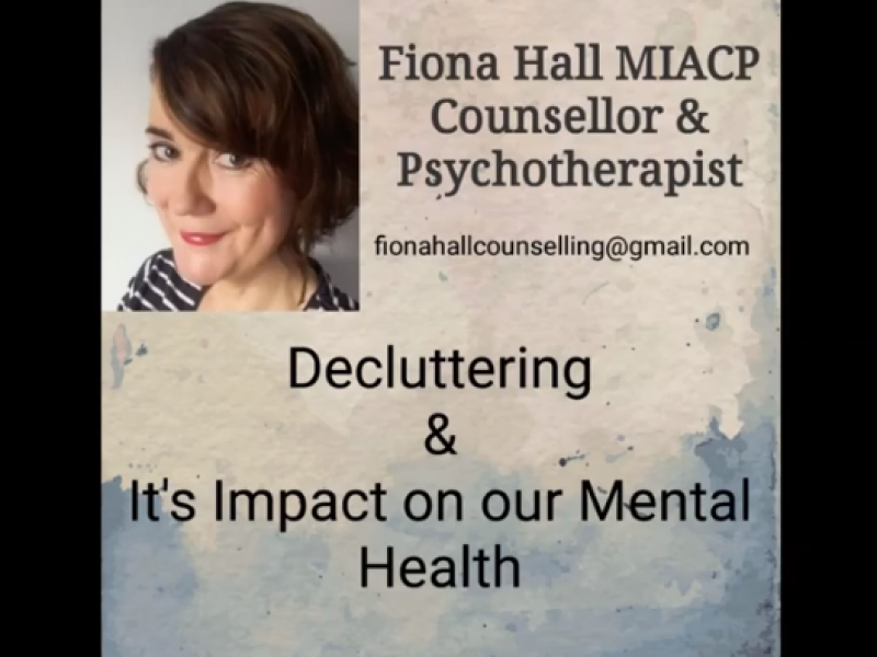 Fiona Hall decluttering workshop poster