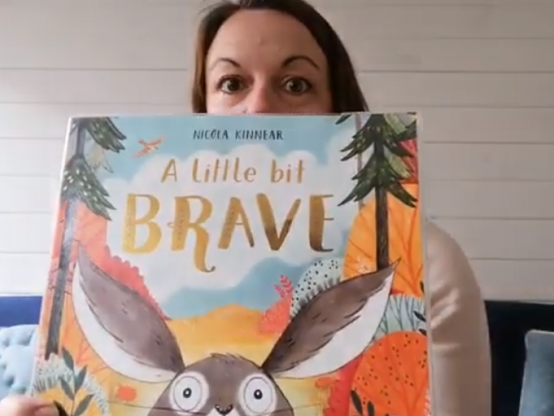 Laura reads a little bit brave