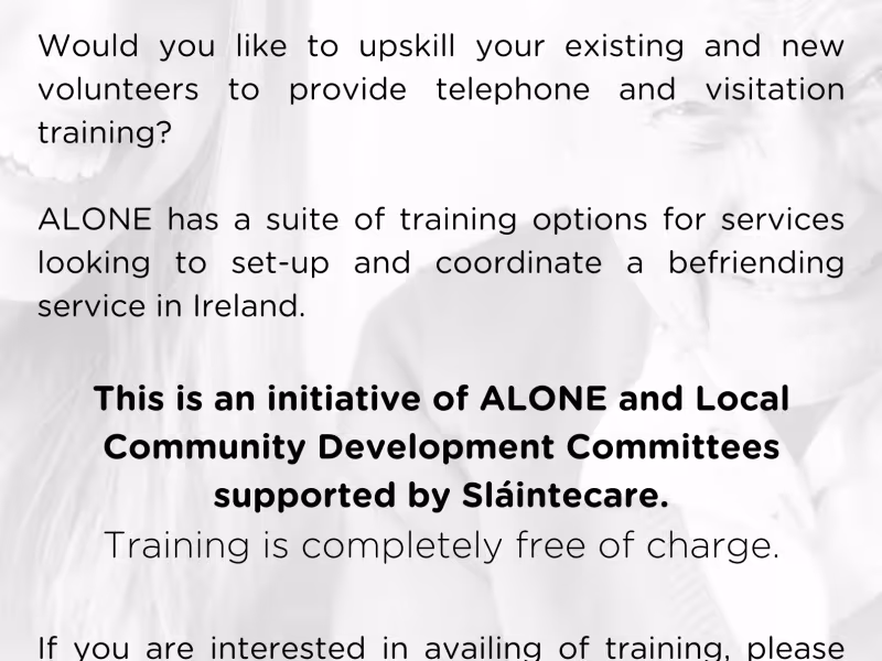 befriending training poster