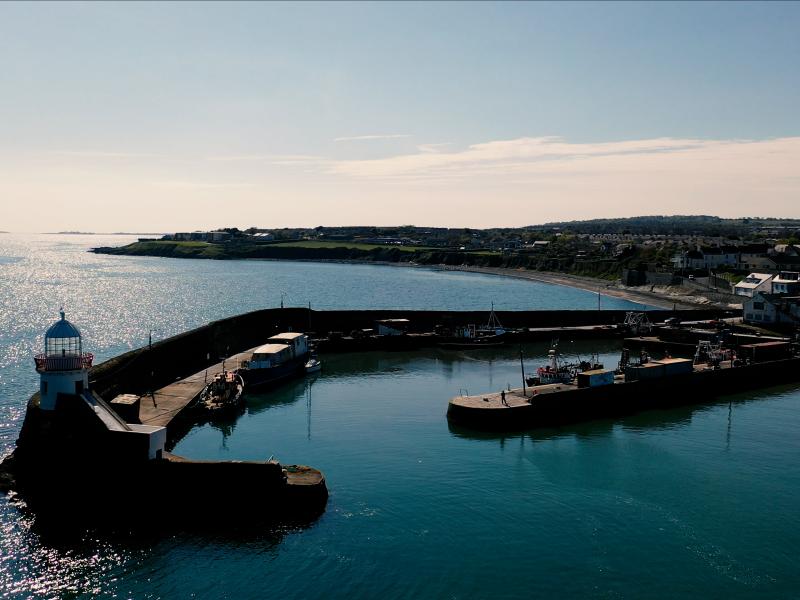 Aerial photo of Balbriggan Harbour