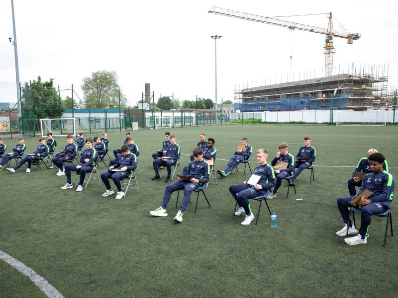 The class of 2020-21 from the Transition Year Football and Fitness Course run by Fingal County Council and the Football Association of Ireland in Corduff Sports Centre.