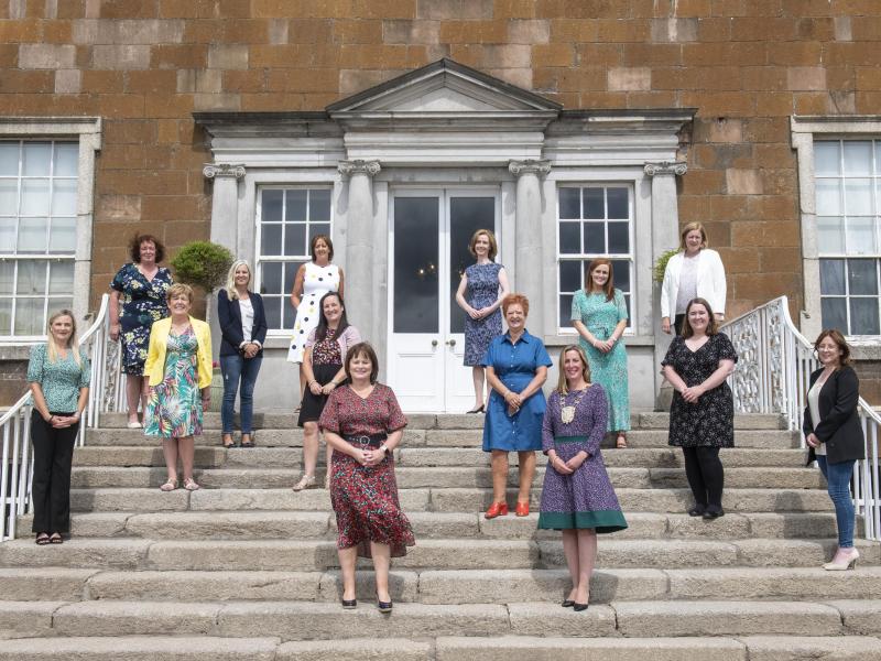 shows all the Mayor, Chief Executive, female Councillors and members of the management teams in attendance at the Inagural meeting of Fingal County Council's Women's Caucus