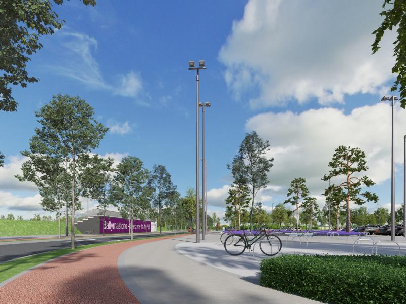 bike park and viewing bleachers of the ballymastone recreational hub