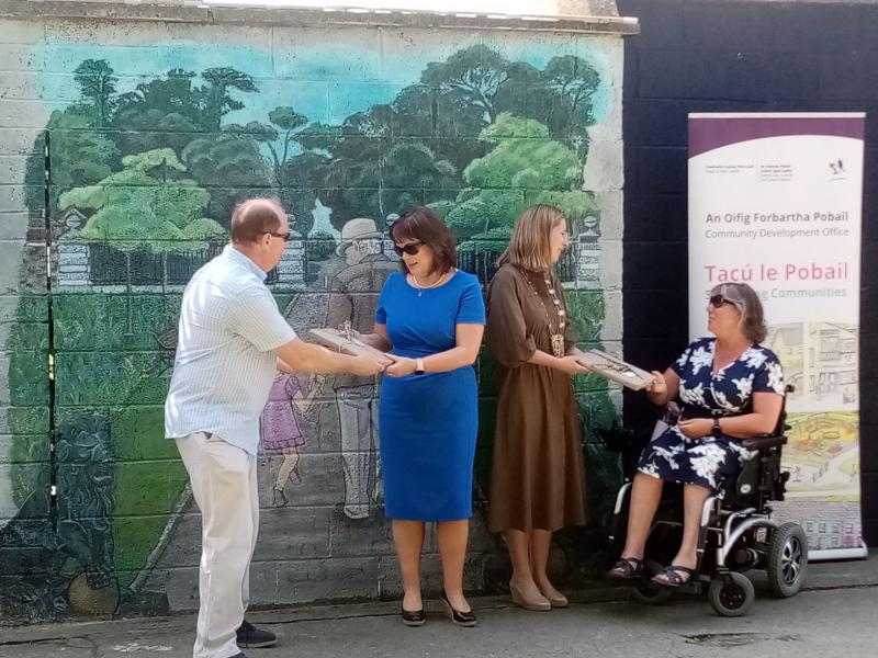 Chief Executive and Guests at the Rush Mural 