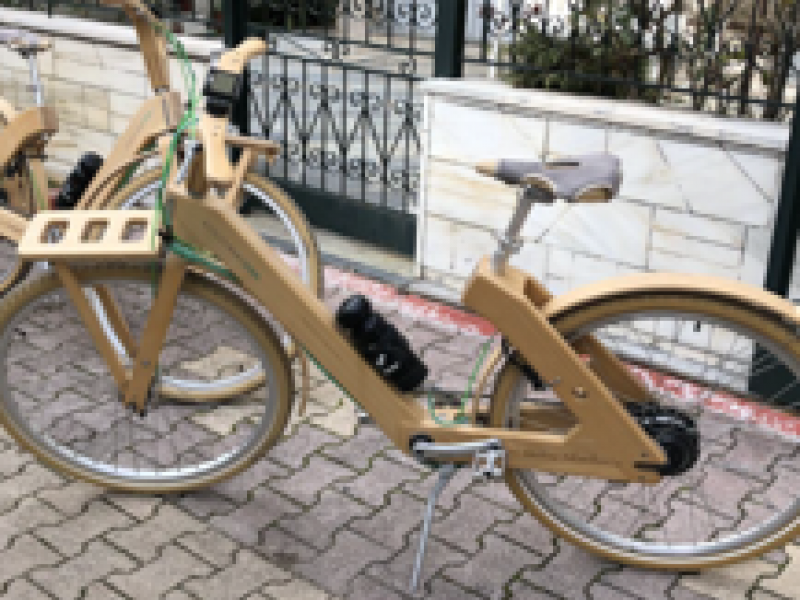 Wooden bike share scheme