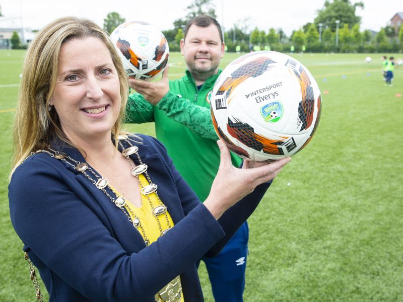 The Mayor at Summer Soccer School in Tyrrelstown