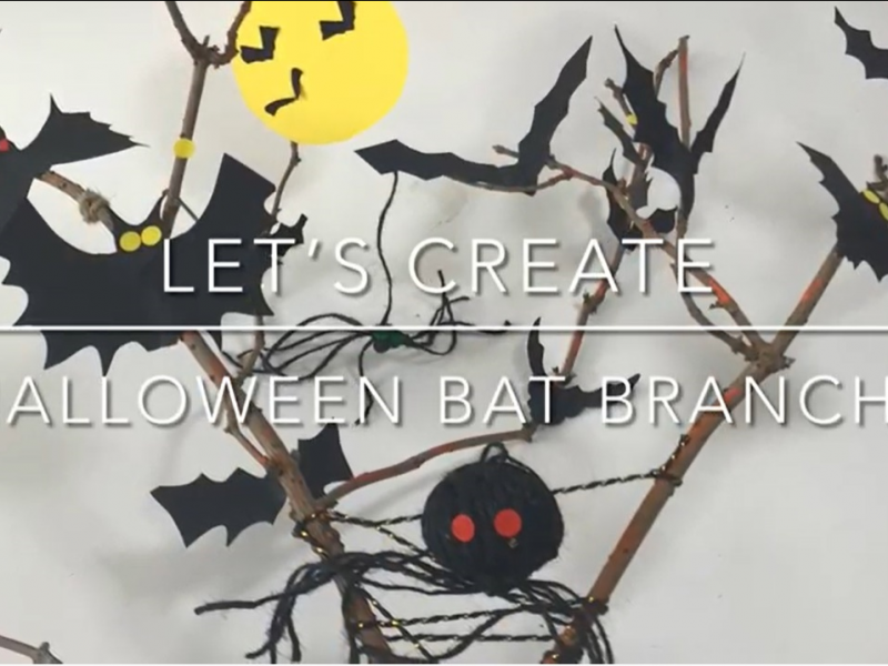 Halloween Bat Branch