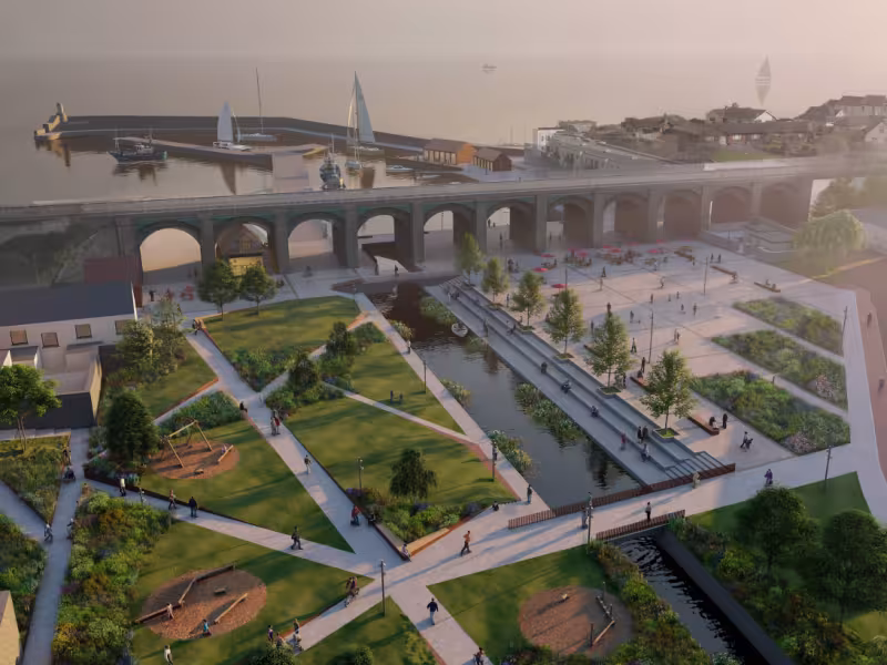 Balbriggan Quay Aerial View - Quay st