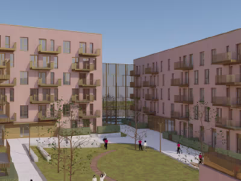 Computer Generated Image of new housing development in Mayeston