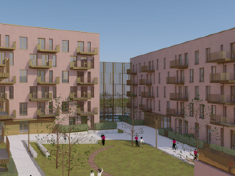 Computer Generated Image of new housing development in Mayeston