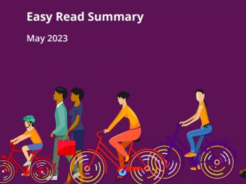 cover of easy read summary active travel strategy