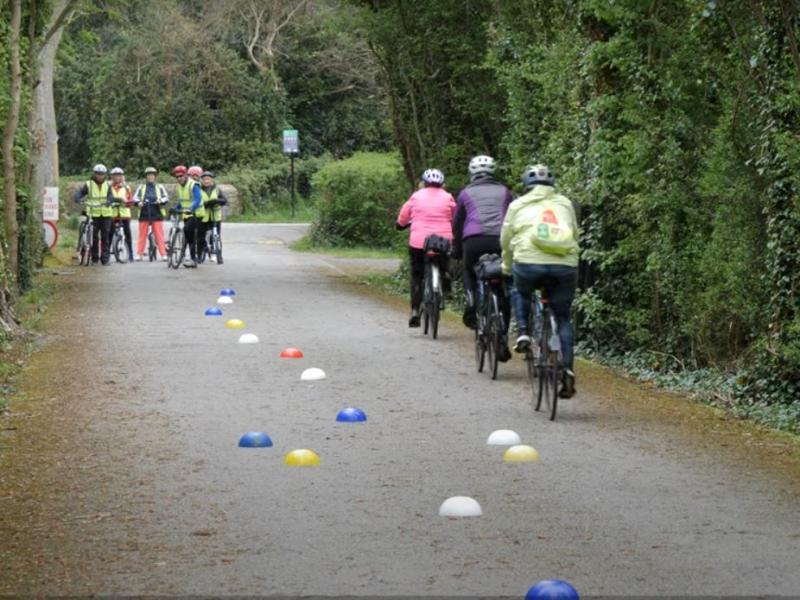 adults cycling on bikes