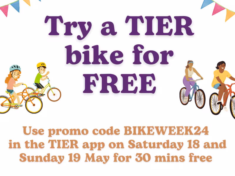 free TIER bike promotion