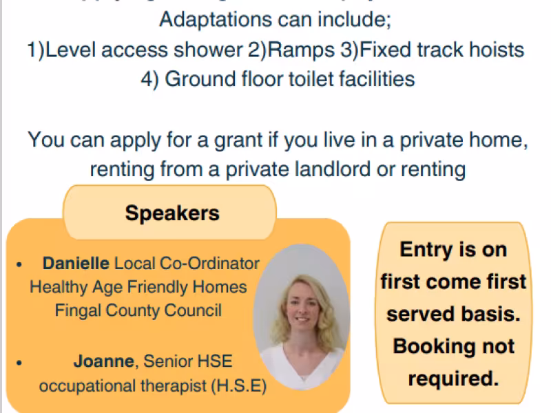 grant information poster for senior and people with a disability