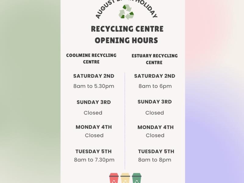opening hours recycling centre
