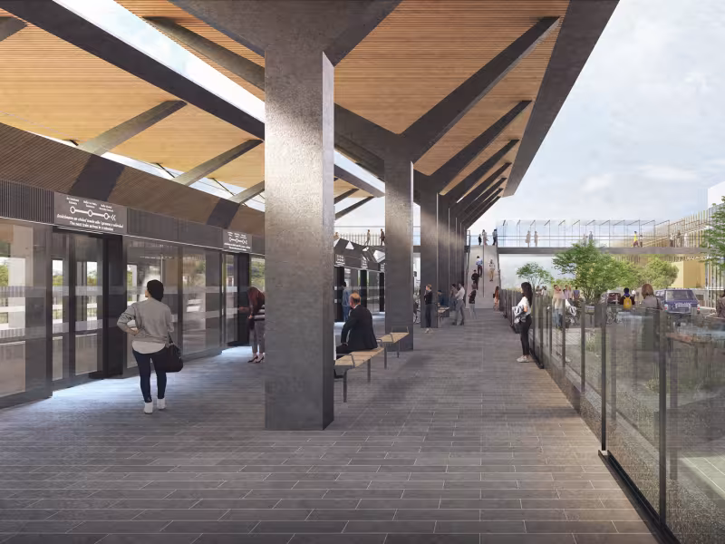 Computer Generated Image of the Estuary MetroLink Station