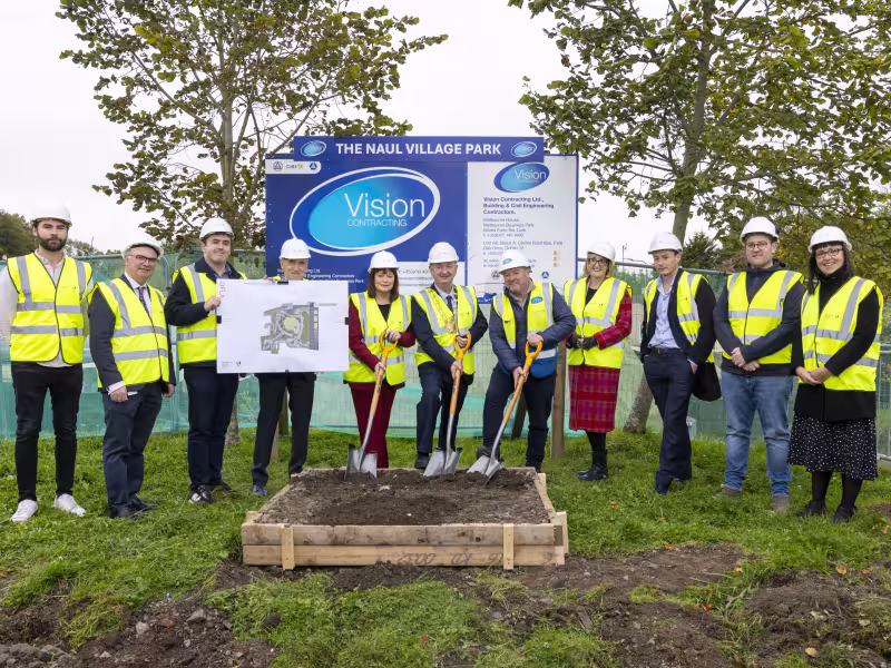 naul village park sod turn