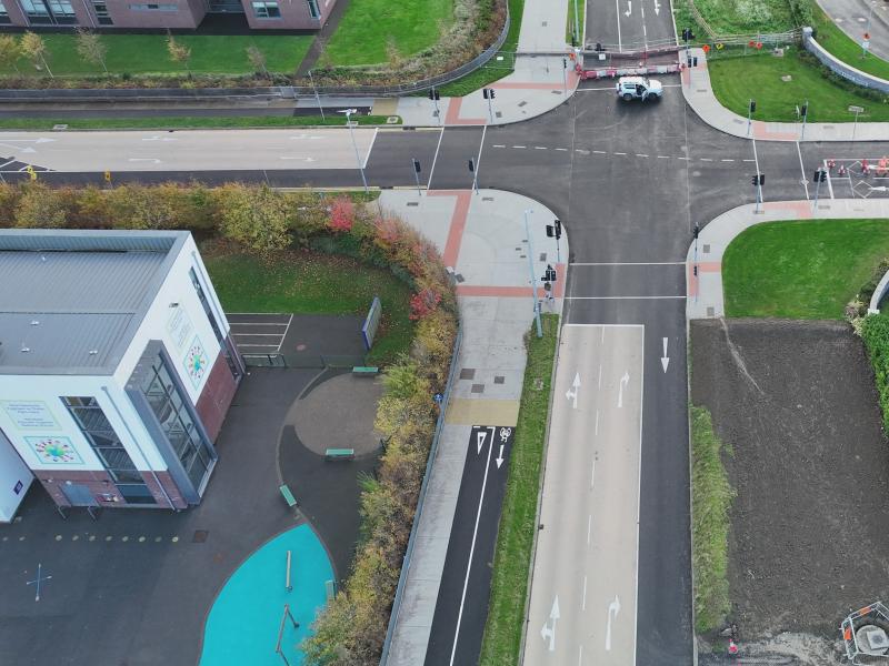 Barnwell Rd Junction – Aerial View