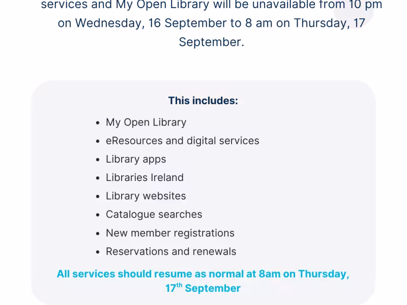 Notice of interruption libraries