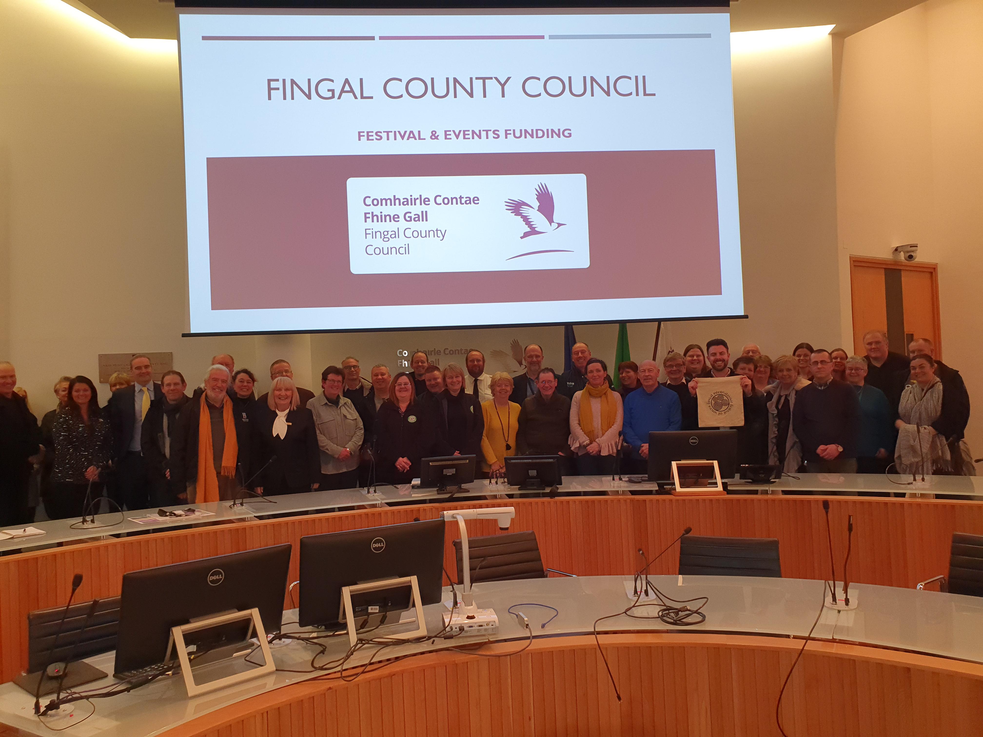 Groups attending The Festival and Funding session at Fingal offices.