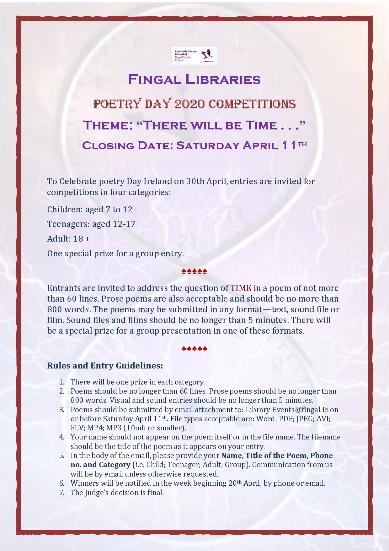 Poetry Competition 2020