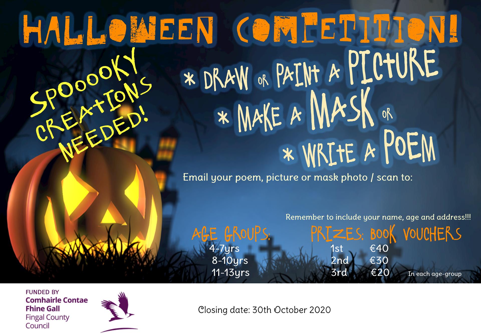 Halloween Community Development competition poster