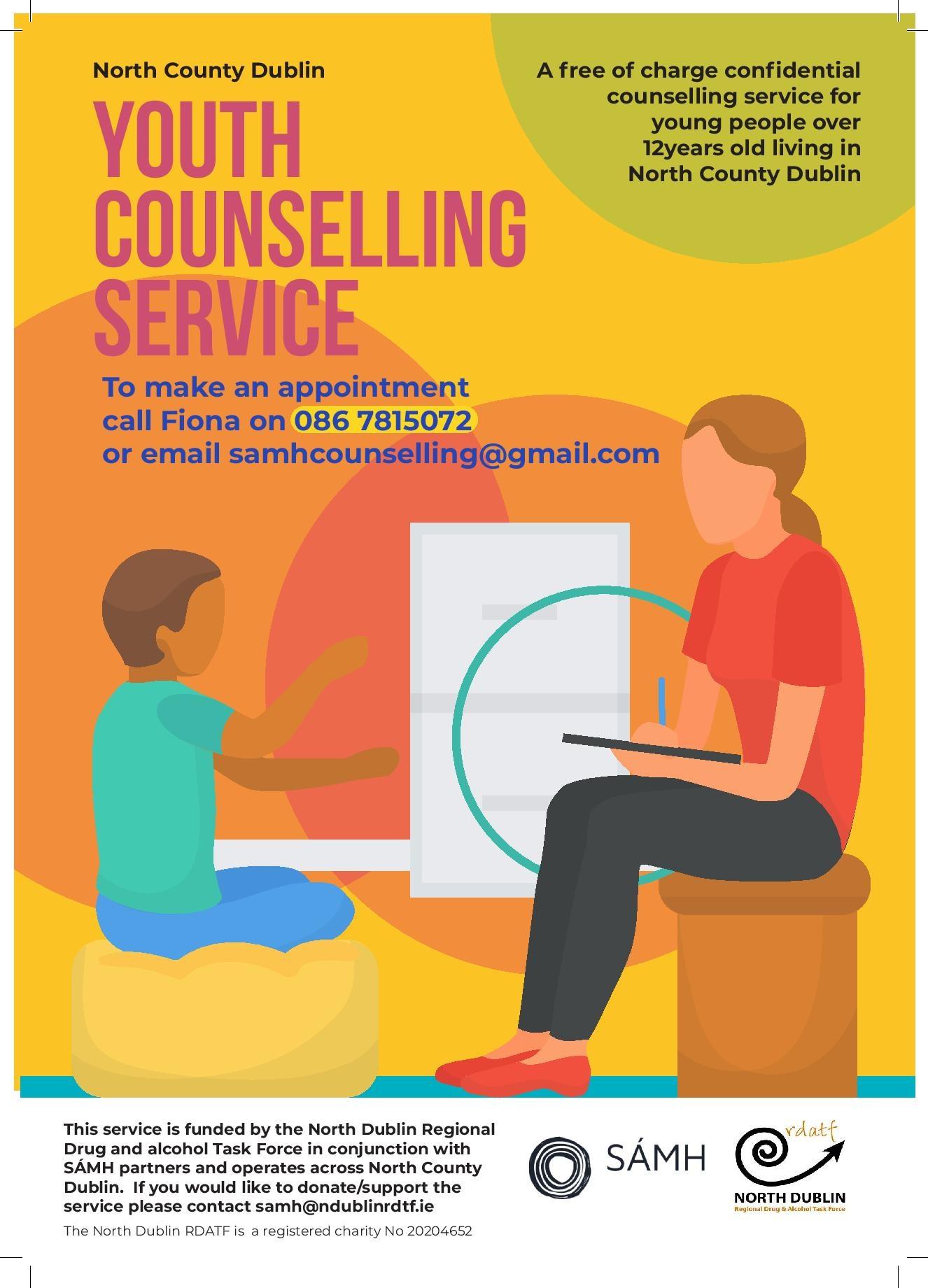 Youth Counseling service flyer