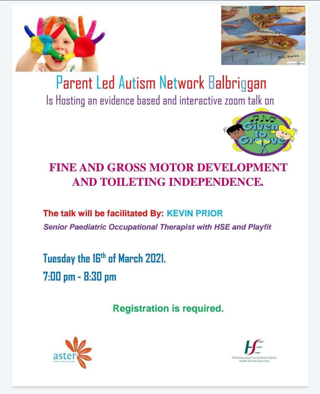 fine Gross Motor Skills event poster