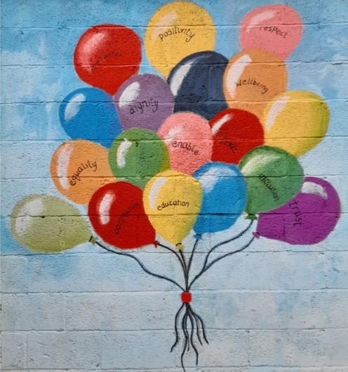 Rush Past, Present and Future (Balloons) - by Fingal Prosper Artists Alison & Sheena Joyce