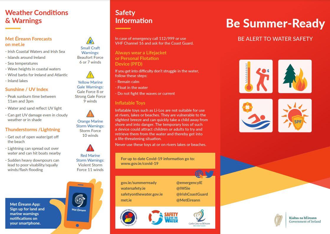 Be Summer Ready Water Safety Leaflet