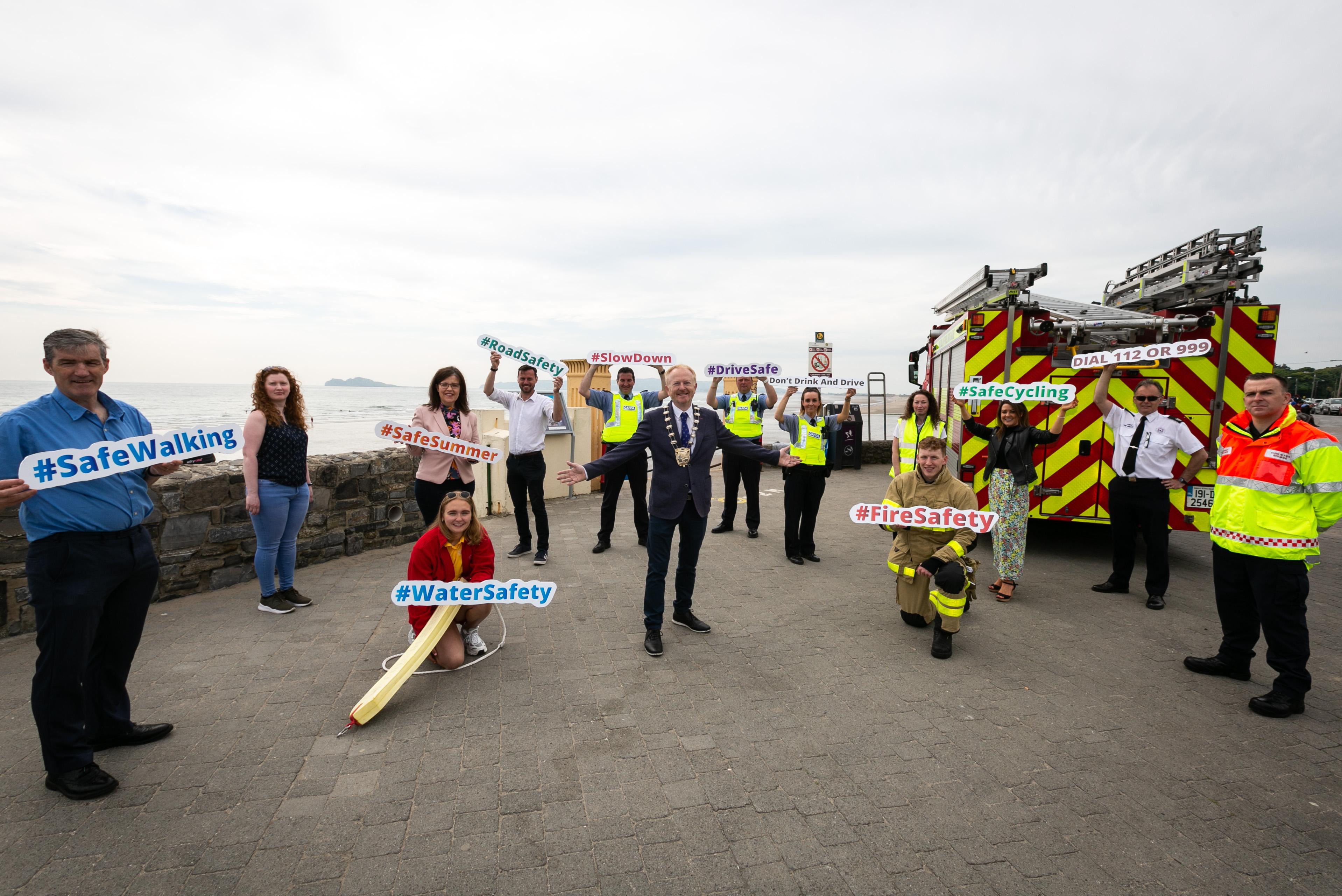 Safe Summer - large group at Portmarnock beach