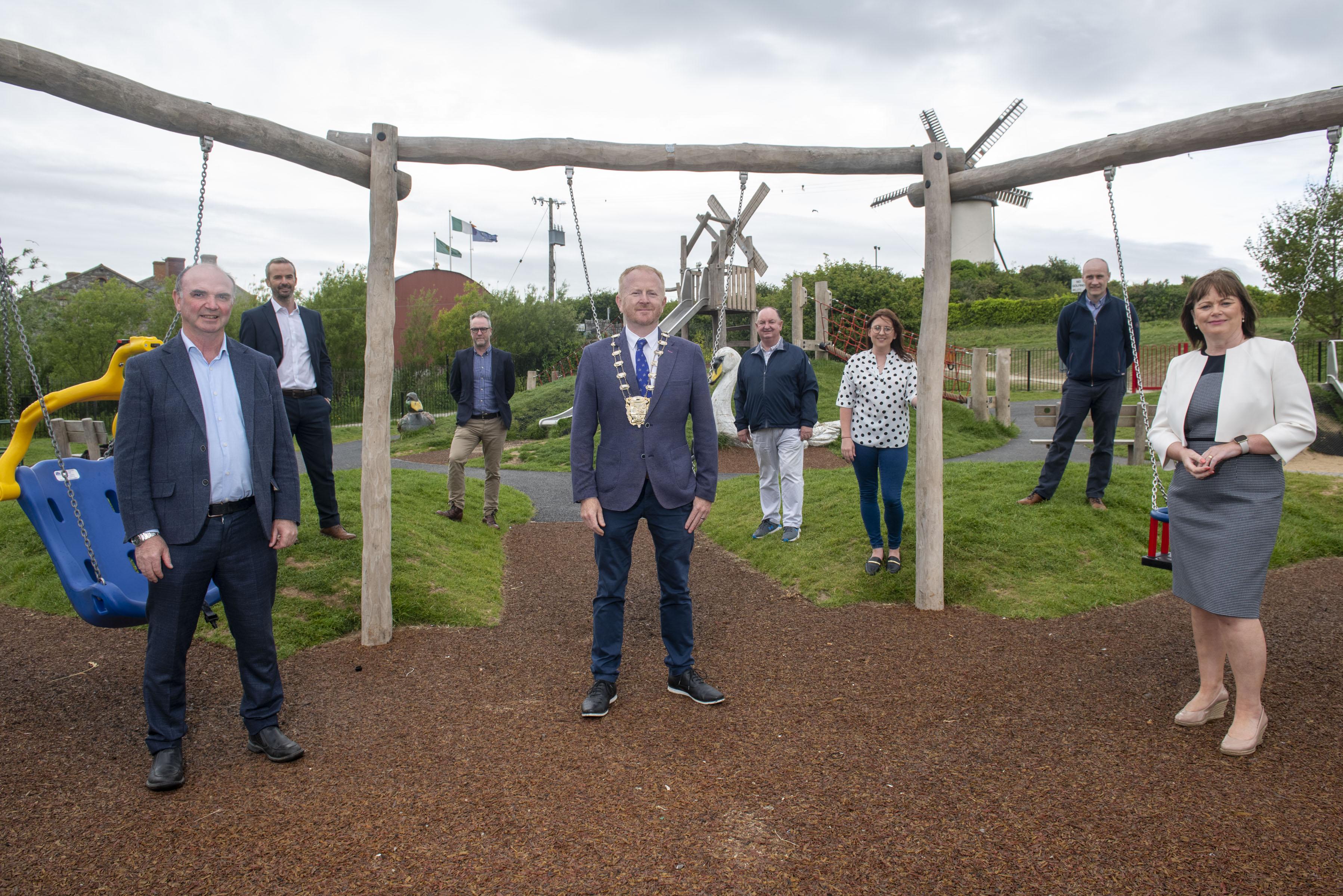 councillors and staff at skerries playground