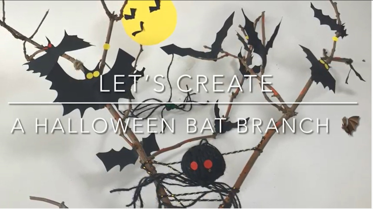 Halloween Bat Branch