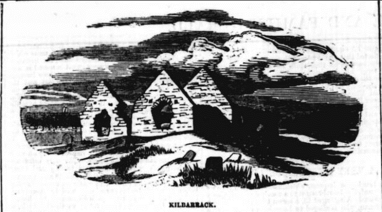 The ruins of the Abbey of Kilbarrack, as featured in The Commercial Journal, 1858. 