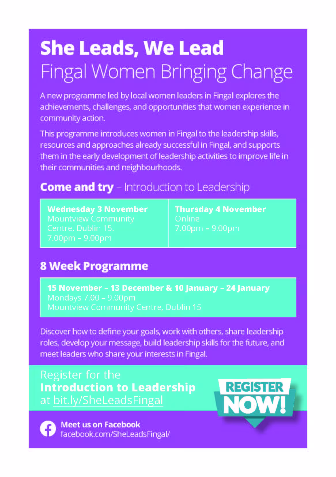 She Leads We Lead Programme Information