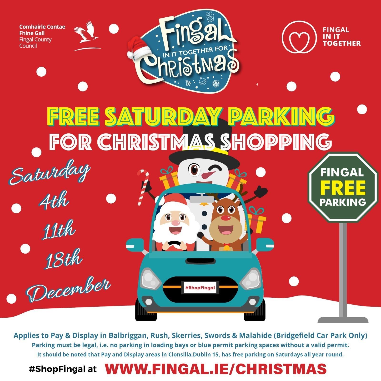 Free Saturday Parking for Christmas Shopping