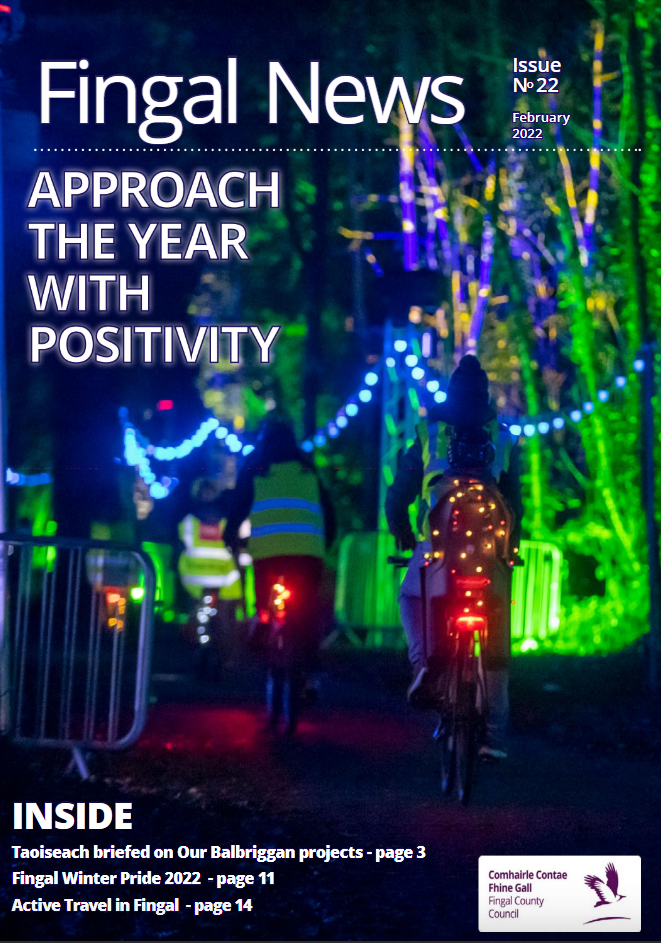 Front page image of magazine night time cycling 