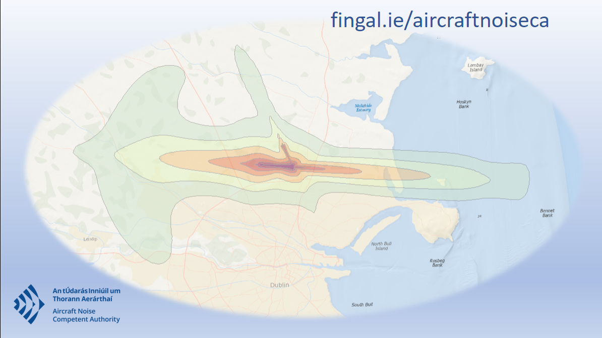 Contours map airfcraft noise