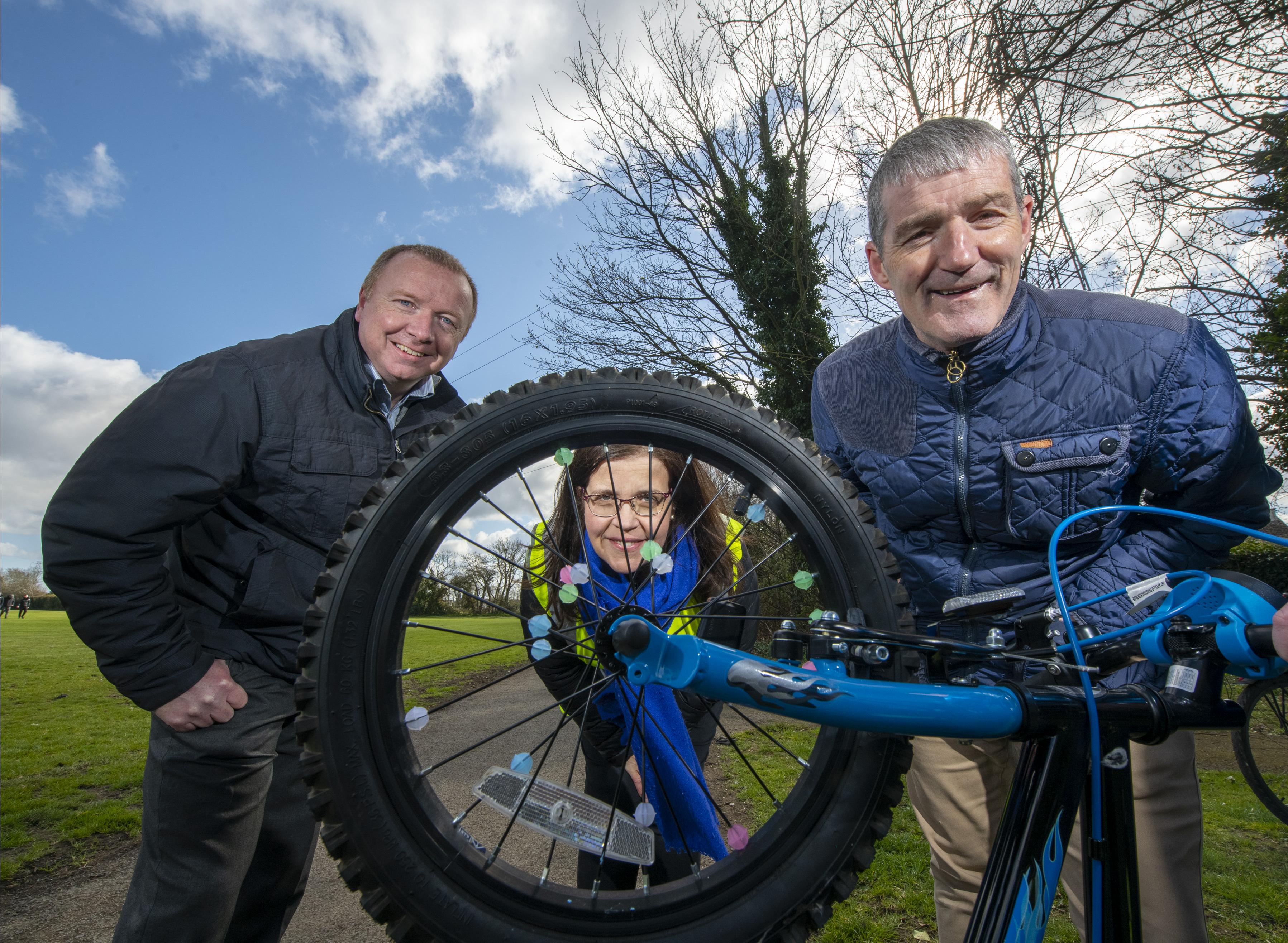 Active Travel team pose with bike