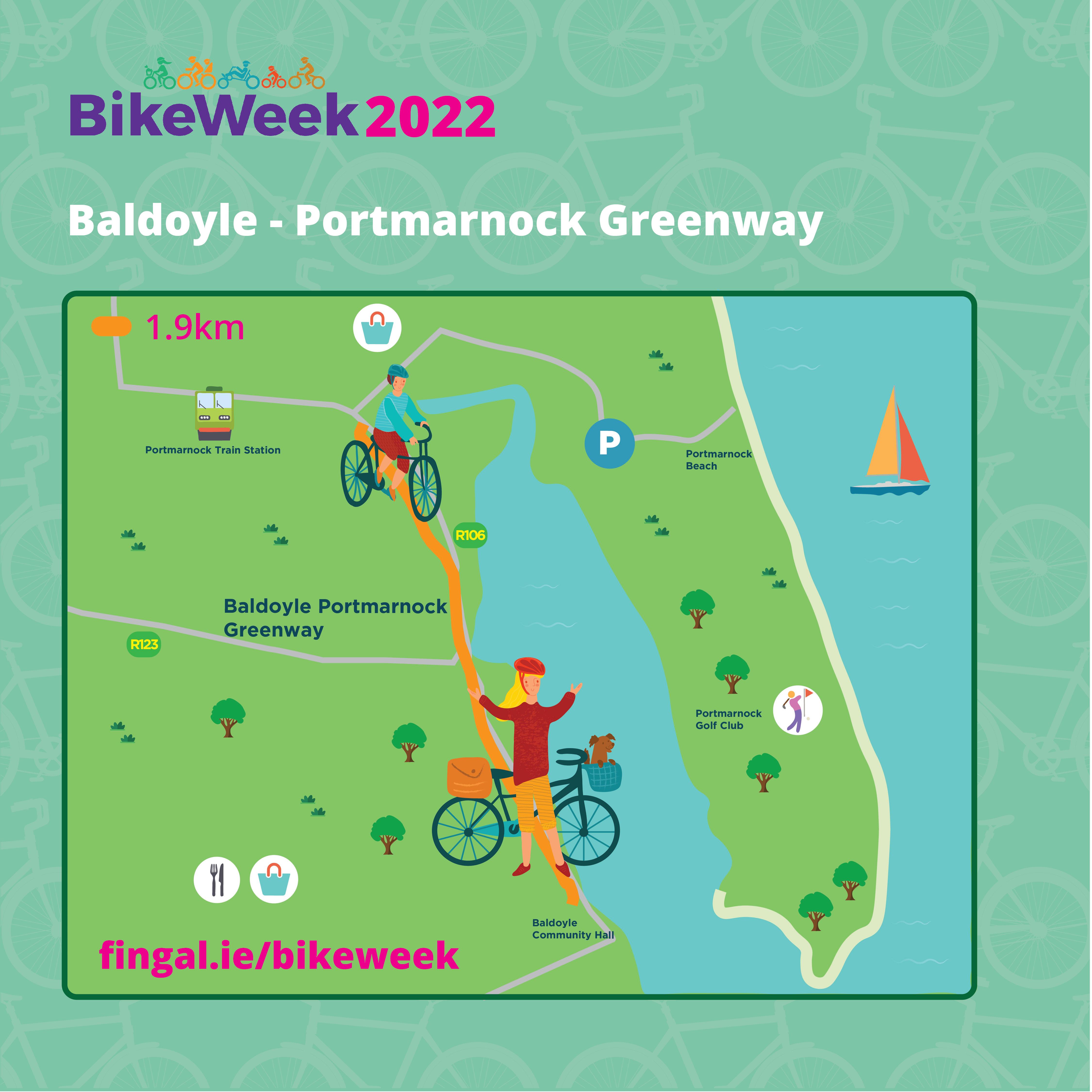 Portmarnock to Baldoyle Greenway Cycle Map