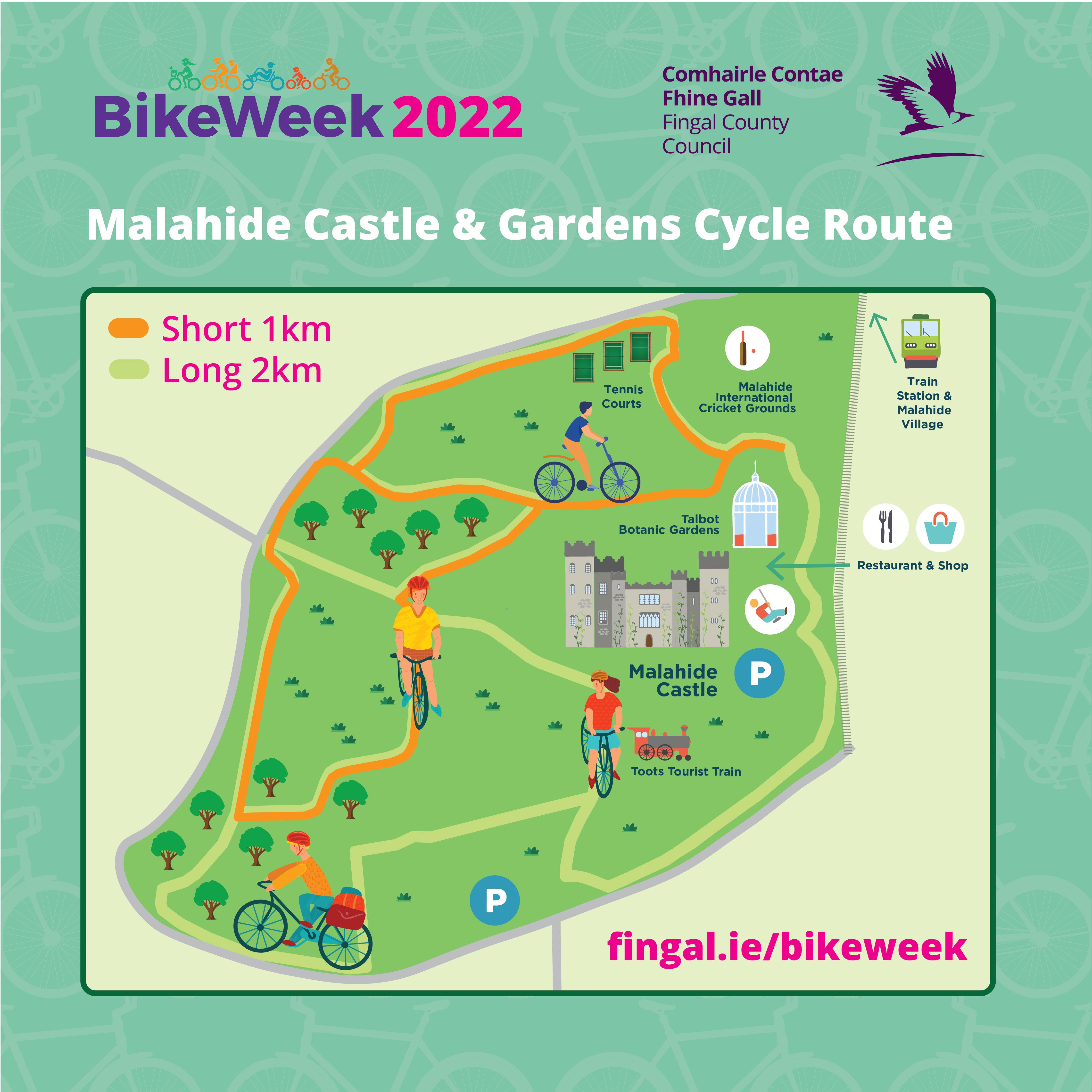 Malahide Castle & Demesne Cycle Map