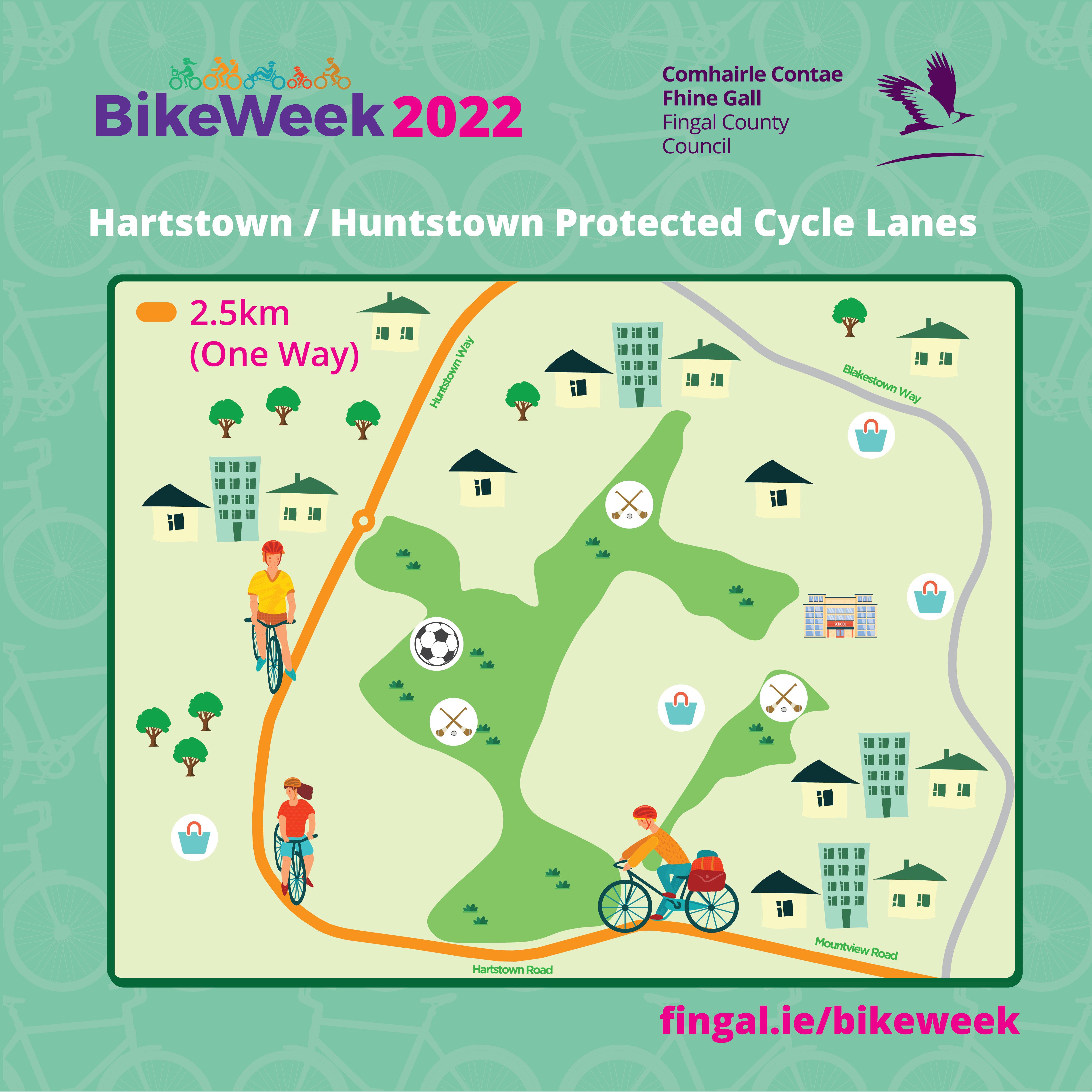 Map of hartstown cycle route